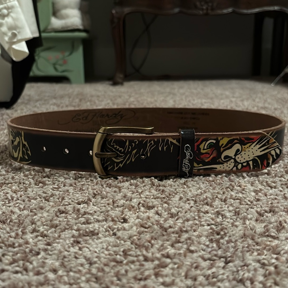 Vintage Ed Hardy Tiger Belt